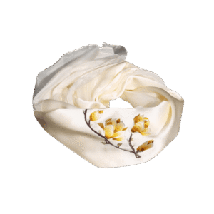 Suzhou Embroidery 100% Mulberry Silk Scarf for Autumn  190x65cm