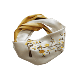 Handmade Su Embroidery 16 Momme Silk Scarf 155x35cm