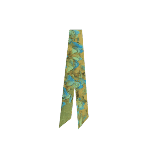 Mulberry Silk 16 Momme Chinese Painting Silk Twilly Scarf 120x5cm