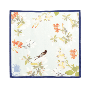 Mulberry Silk Elegant Floral Silk Chiffon Scarf 87 x 87 cm & 175 x 107 cm