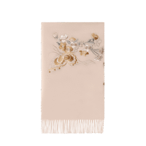 Handcrafted Su Embroidery Luxurious 100% Wool Cashmere Scarf 180x30cm
