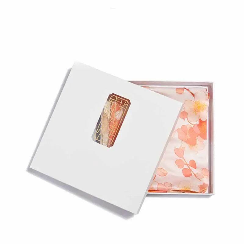 100% Mulberry Silk Elegant Silk Scarf Hundred Flowers Design 65x65cm - Image 9