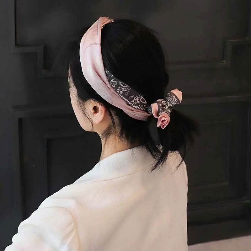 12 Momme Satin Long Silk Scarf Elegant Cloud Pattern 14.5x145cm - Image 6