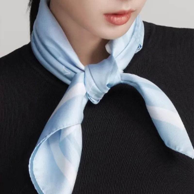 100% Mulberry Silk Luxury Square Silk Scarf Dreamy Jiangnan Design 68 x 68 Cm - Image 3